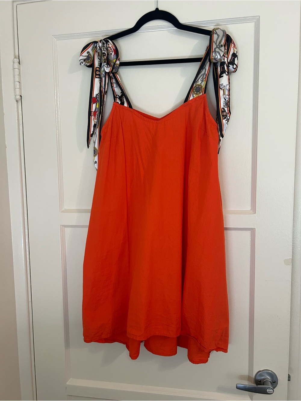 ASOS Orange Tie-Shoulder Camisole with Patterned Straps
